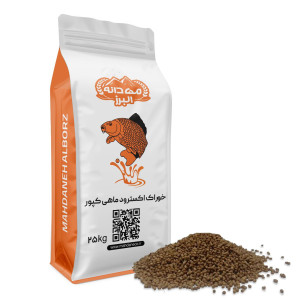 🐠 ۶۷۵- غذای اکسترود کپور مهدانه (G1) (ماهی ۱٠٠ الی ۲٠٠ گرم) {ویژه}
